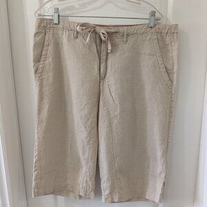 RW&CO Linen Blend Drawstring Shorts Mens Size 34 Beige Casual Summer